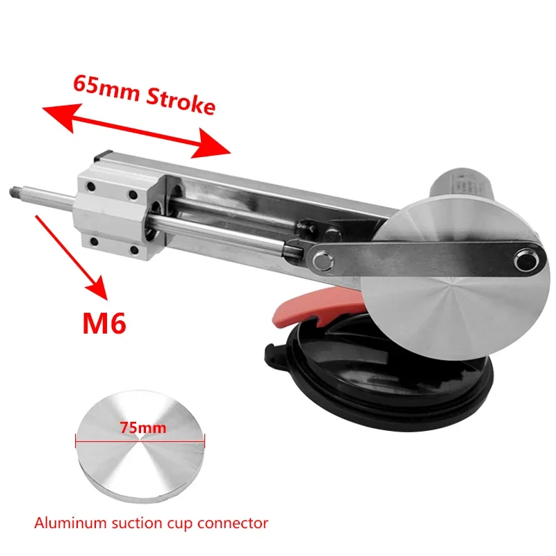 3-24V Reciprocating Telescopic Linear Actuator with 75mm Aluminum Plate 65mm Stroke 3XLR Connector Reciprocating Mechanism Motor