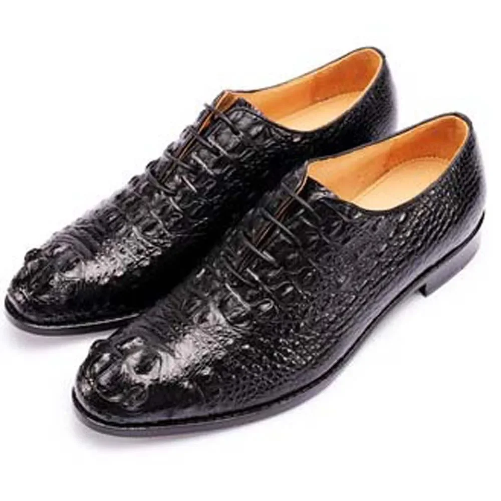 piliyuan crocodile  Leather shoes  male  manual  British  leisure  fashion  whole skin  business  male formal shoes