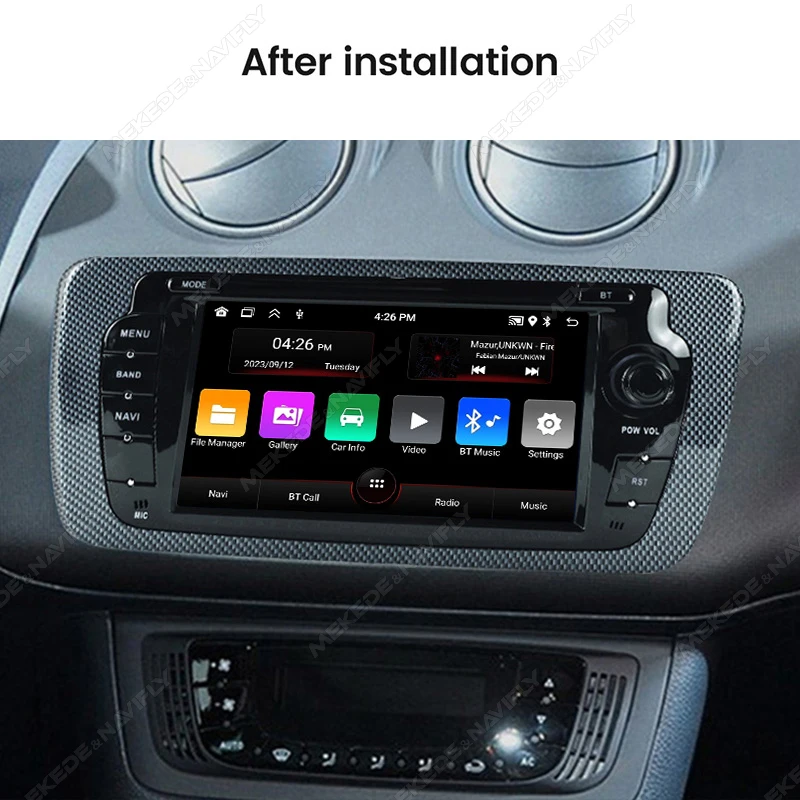

7inch Touch Screen Wireless CarPlay Android Auto Car Radio For Seat Ibiza 6j 2009-2013 Multimedia GPS Navigation 2din Stereo RDS