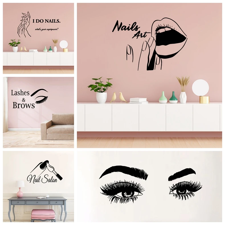 1pc beauty master picture stickers beauty salon wall stickers vinyl self-adhesive stickers room decoration Wall decoration diy