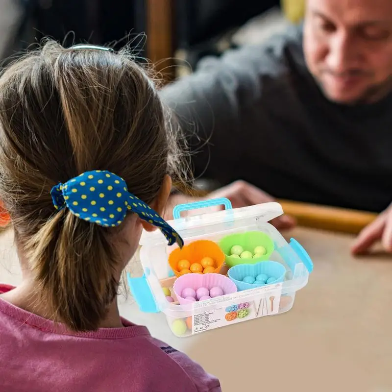 Jeu de tri de couleurs arc-en-ciel pour enfants, jeu sensoriel, apprentissage préscolaire, activités sensorielles