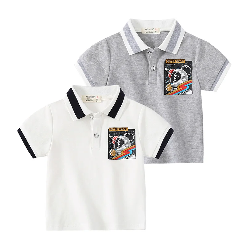 

Summer Boys Polo T-shirts Fashion Cotton Toddler Jersey Baby Tee Shirt Children Kids Clothes