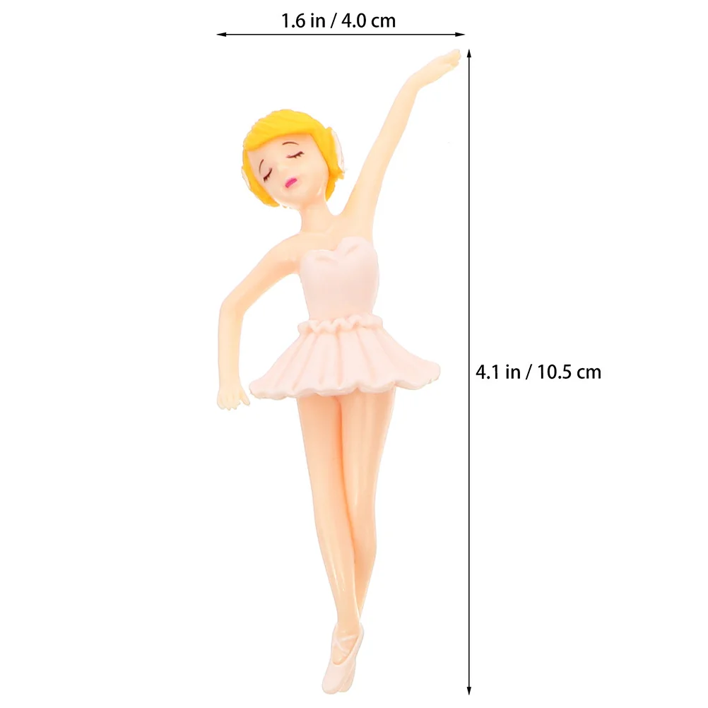 

4Pcs Ballerina Girl Cake Ornaments Premium Birthday Party Decoration Cupcake Topper Baking Dessert Decoration Baking Decorations