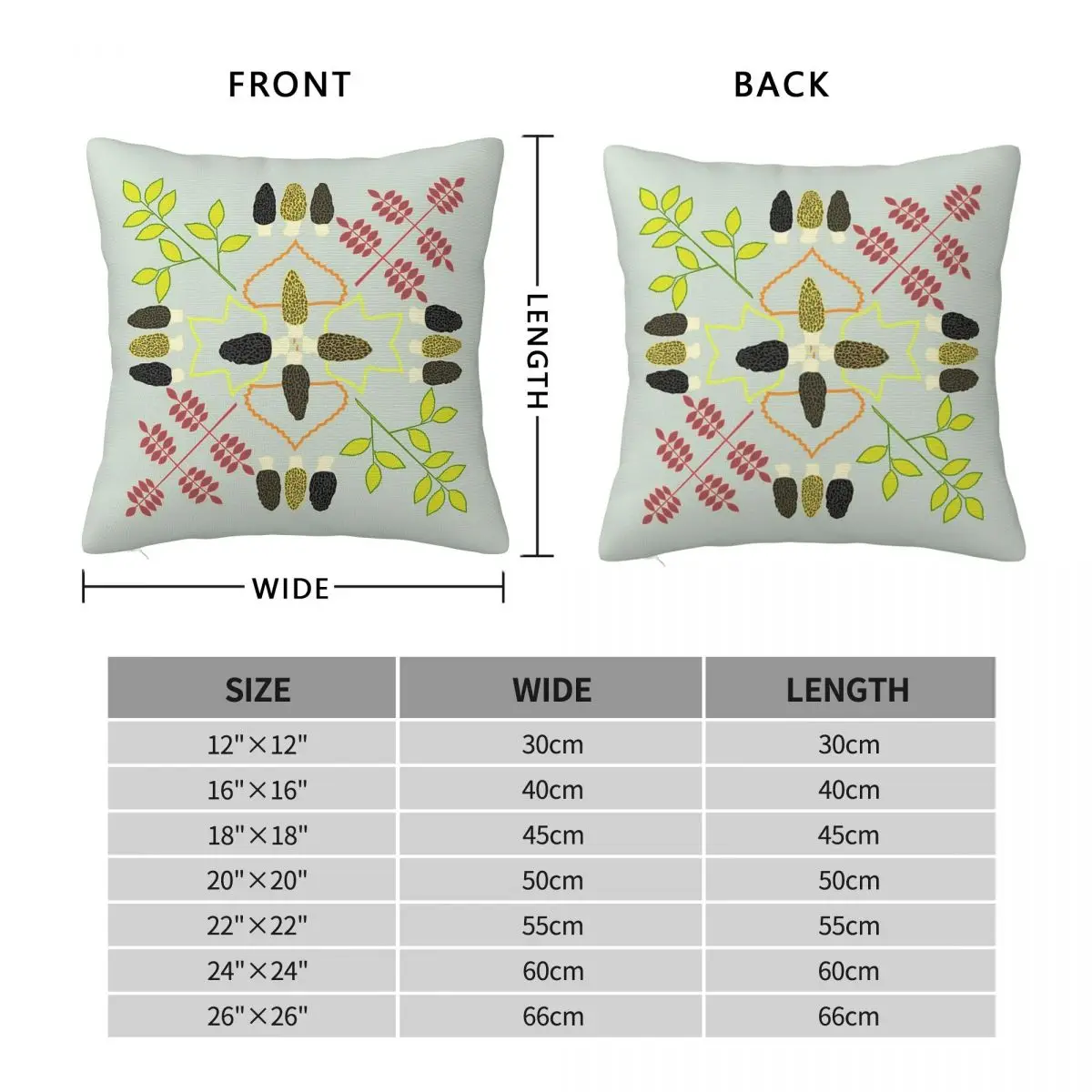 True Morels Tree Mystery Pillowcase Polyester Linen Velvet Printed Zip Decor Pillow Case Room Cushion Cover 45x45