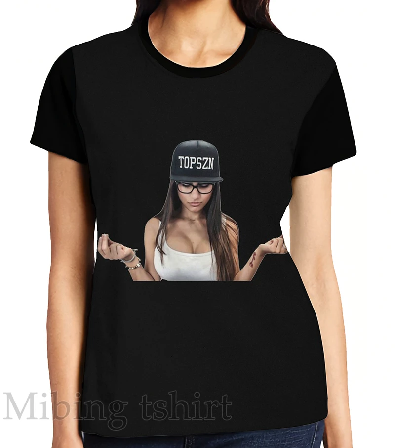 Funny print men t shirt women Tops tee mia khalifa sexy Graphic T-Shirt O-neck Short Sleeve Casual tshirts