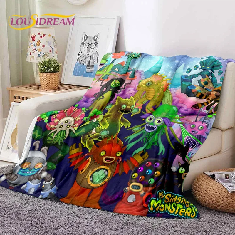 

Game My Singing Monsters Cartoon Soft Flannel Blanket for Bed Bedroom Sofa Picnic ,Throw Blanket for Cover Outdoors Leisure Gift