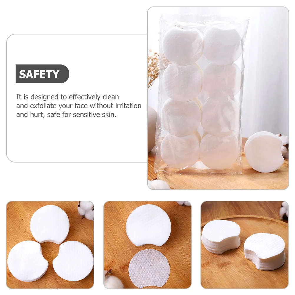 600 Pcs Facial Makeup Pads Pearl Pattern Remover Cotton Face Cleansing Wipes Non-woven Fabric Wet for White