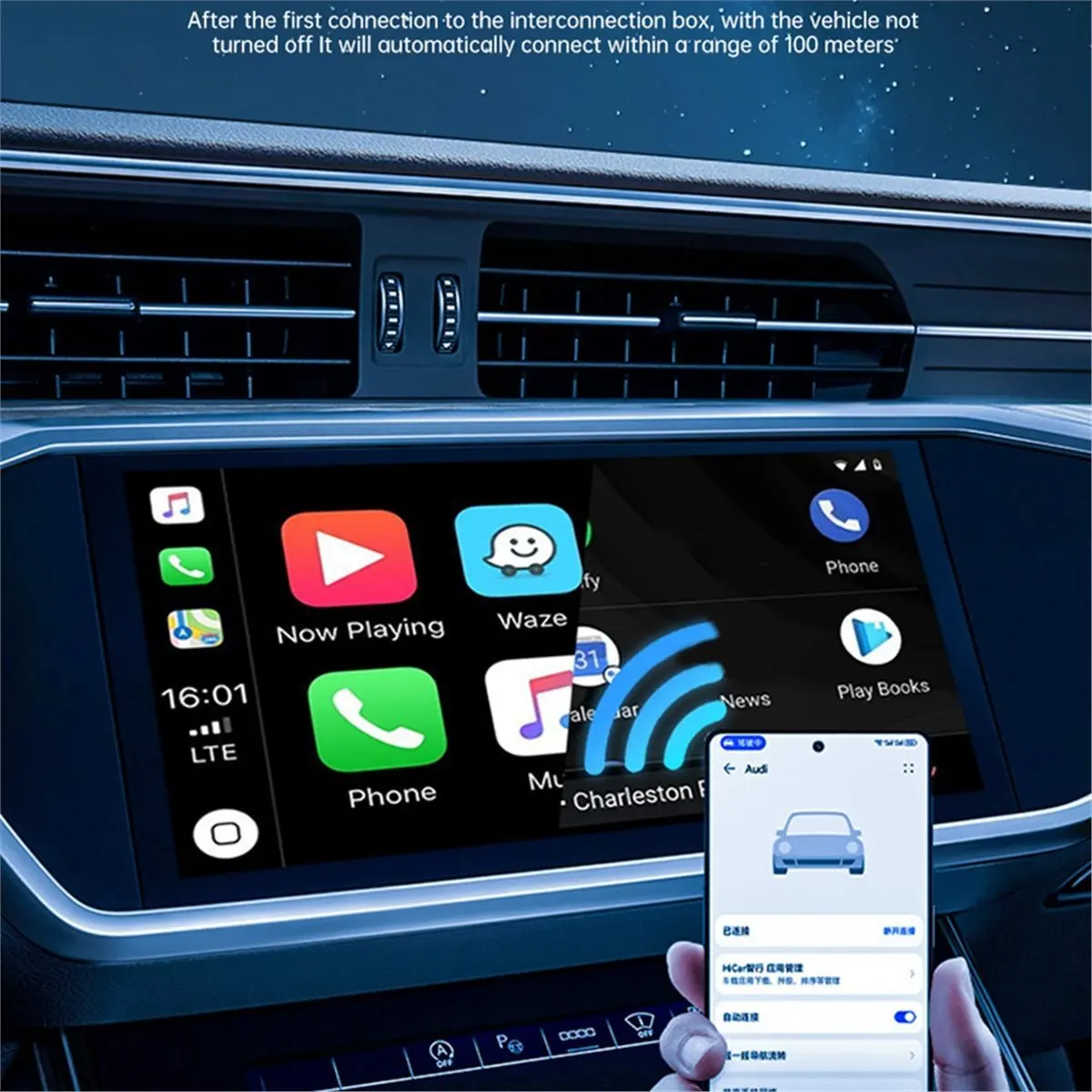 Punctual- محول Carplay اللاسلكي Smart AI Box USB Dongle لهاتف IPhone Carplay السلكي إلى Carplay اللاسلكي #2