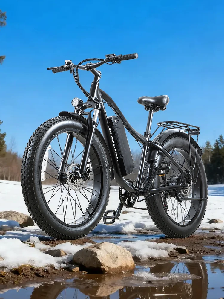 BURCHDA RX02 26 Zoll 4.0 Fat Tire E-Bike Mountainbike Elektrofahrrad 48V15AH Lithium-Akku Elektrofahrrad für Erwachsene Motorrad