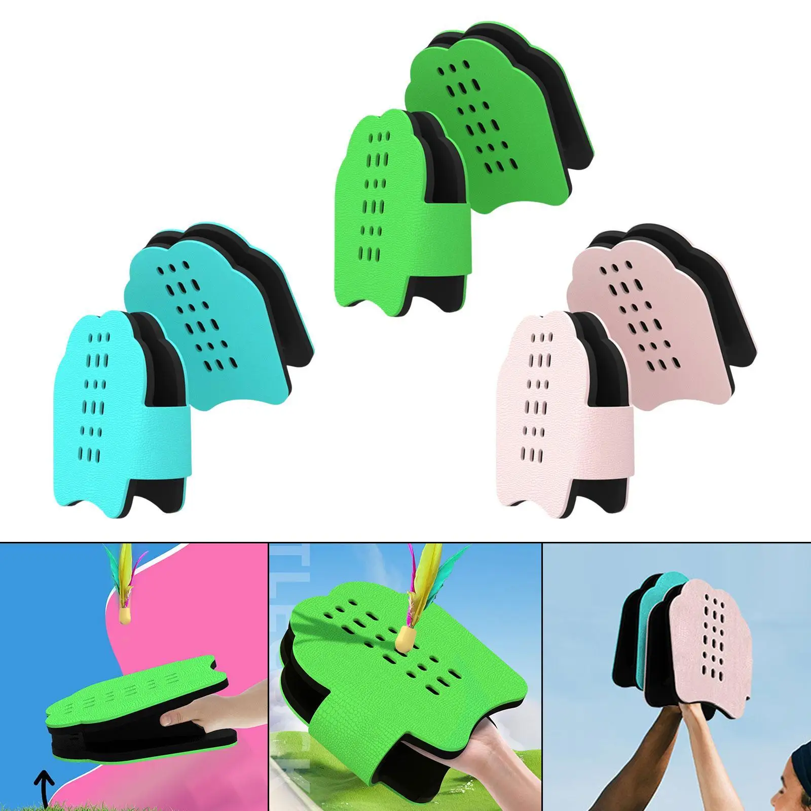 

2x ручные ракетки для бадминтона, спортивные игрушки на открытом воздухе, портативные легкие ракетки из ЭВА для волана для парка, праздничные газонные пляжные подарки