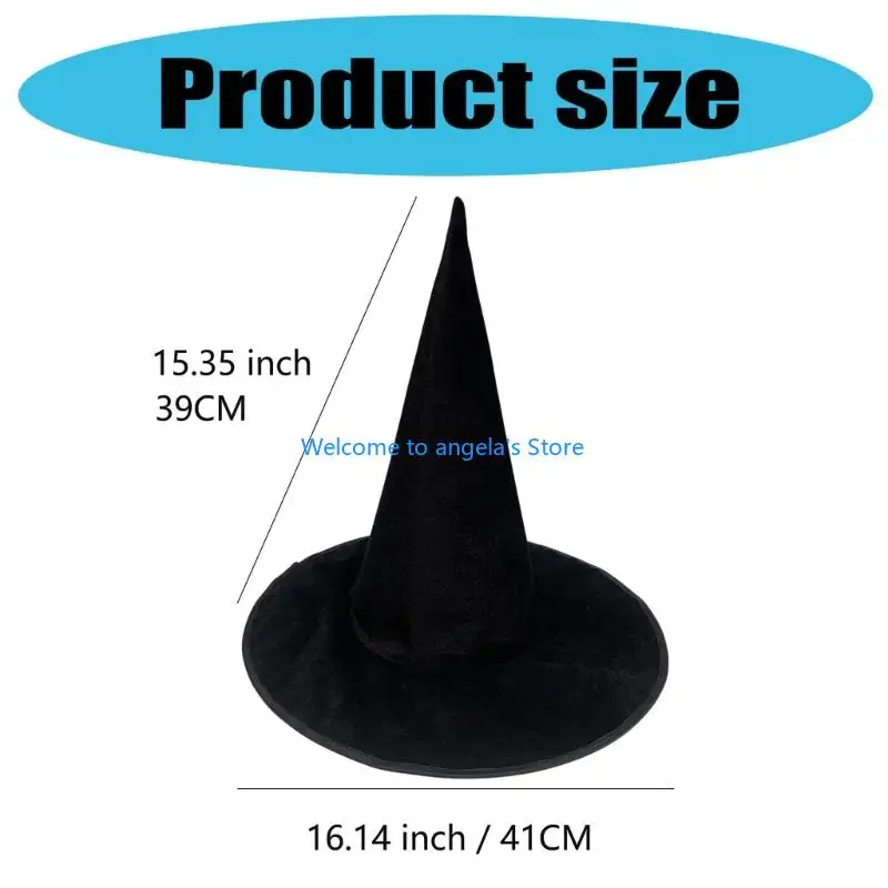 X4YC Cosplay Hexenhut Halloween Zaubererhut Hexenkostüm Zubehör für Damen Herren