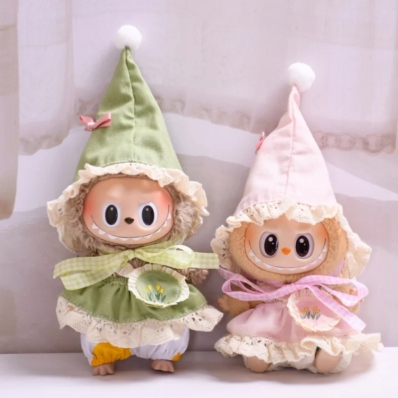 

Clothes Only】1st and 2nd Generation Labubu Pendant Clothes Forest Elf Set VinylLabubuBaby Clothing Replacement