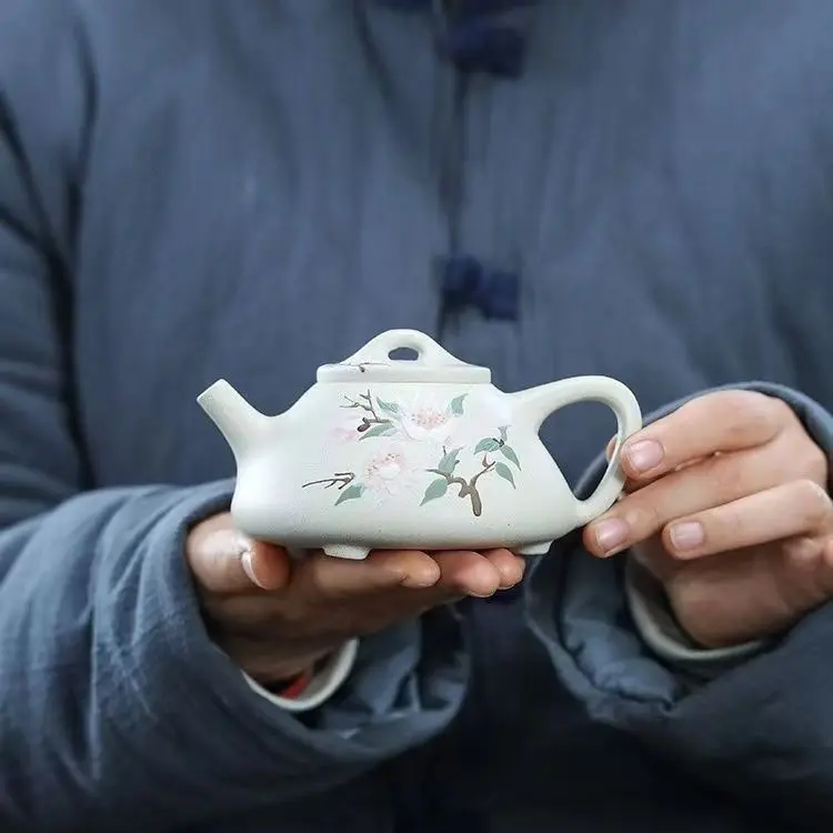 260cc Chinese Yixing Authentic Pot Handmade Purple Clay Teapot Raw Ore White Section Mud Kettle Tea Ceremony Customized Gifts