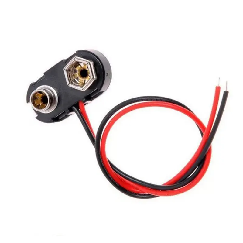 10pcs 9v Battery Box 9V Battery Snap Connector Clip Lead Wires Holder For Arduino