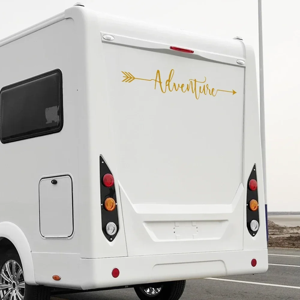ملصقات متنقلة خطوط الفينيل اكسسوارات السيارات الرسومات جبل مغامرة ديكور الشارات ل شاحنة التخييم Horsebox قافلة RV