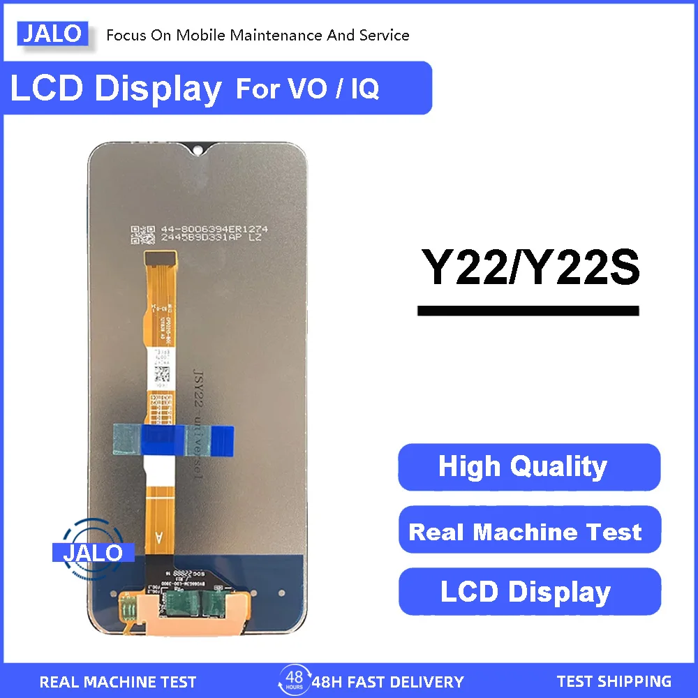 JALO Screen Assembly for VIVO Y22 Y22S Y02 Y02S Y33T Y17S V2217 V2207 V2206 V2146 LCD Display Touch Screen LCD Panel Replacement