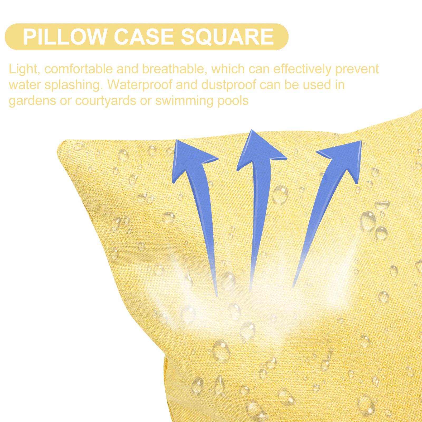 غطاء وسادة مقاوم للماء من الكتان للأريكة للاستخدام المنزلي في الهواء الطلق، وسادة مريحة وخفيفة الوزن وسهلة التنظيف