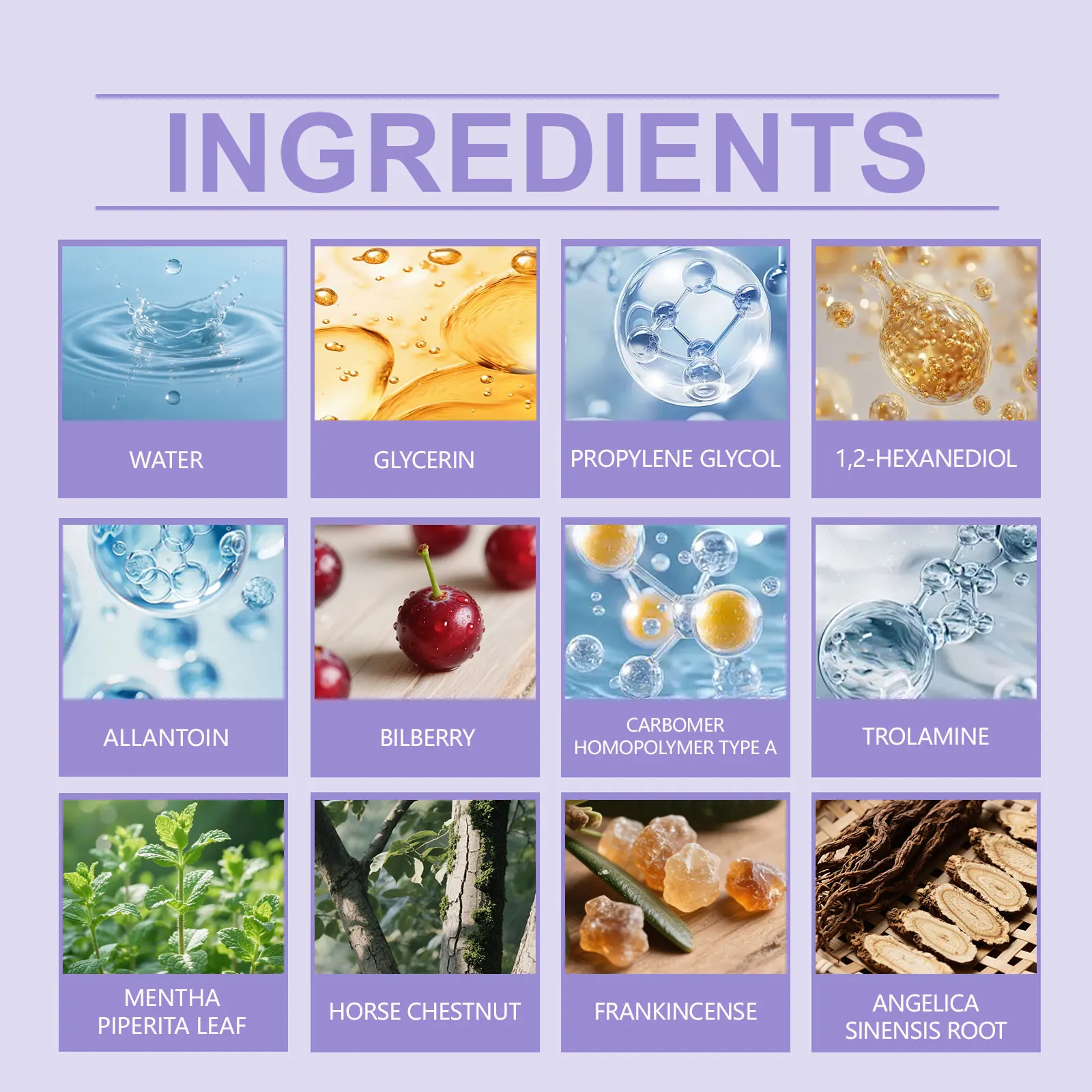 다리 부종 완화 젤은 혈액 순환을 촉진하고, 정맥류에 대한 항염 및 부종 완화 케어 장벽을 제공합니다.