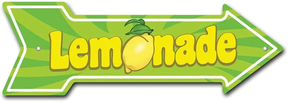 

Lemonade Arrow Sign 18" Wide