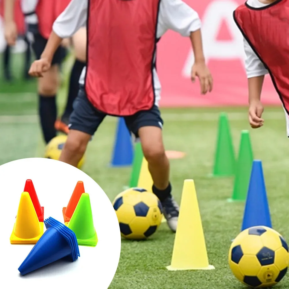 10 PCs Plastic Roller Skating Bar Flag Cone, Football Practice Obstacle Skating Marking Cone, Sports Training Equipment