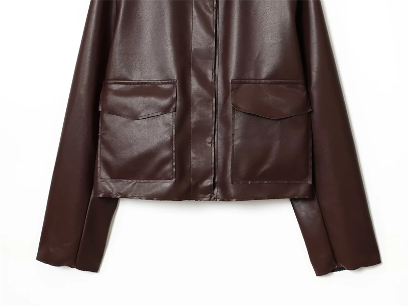 Damen-Faux-Jacke 2025, neue Mode, Herbst und Winter, warme Kunstleder-Kurzjacke für Damen, lässig, schick, Damenjacke