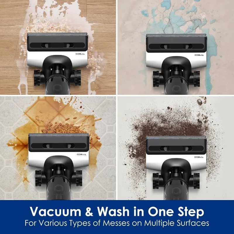 Tineco Floor ONE Switch S7 مكنسة كهربائية رطبة وجافة، غسالة أرضية ذكية متعددة الوظائف، تنظيف ذاتي