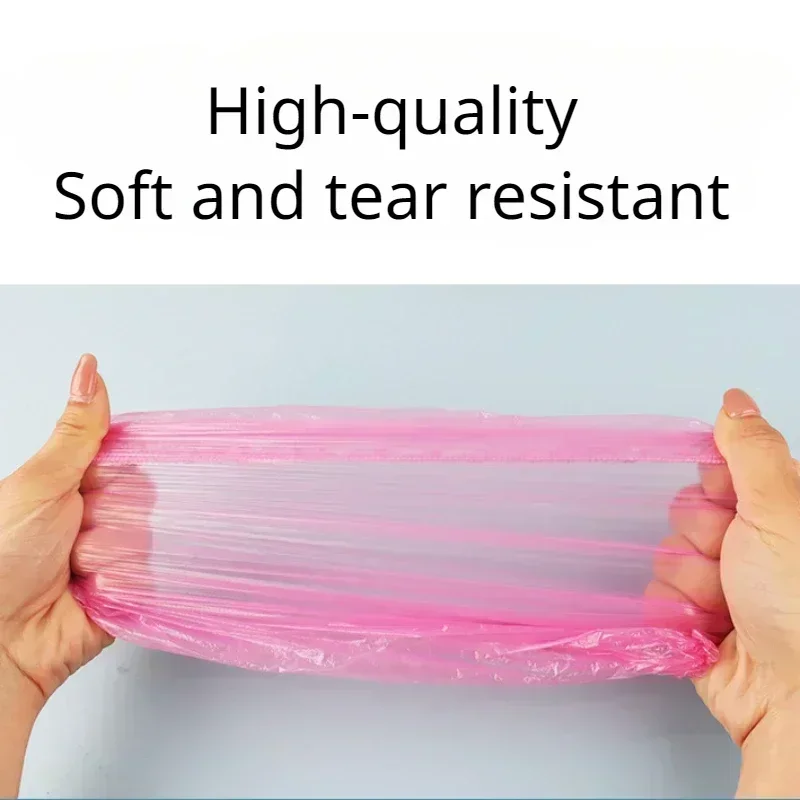 50/100PCS Disposable Shower Cap Elastic Plastic Thickened 42cm Waterproof Headgear for Spa Salon Hair Dye Women Elastic Hair Cap