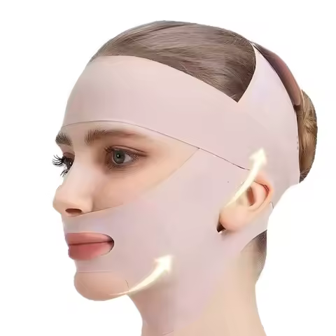Double-deck Face Slimming Bandage Face Lifting Belt V Line Face Slimming Strap Double Chin Tightener Slim Strap Facial Mask Tool