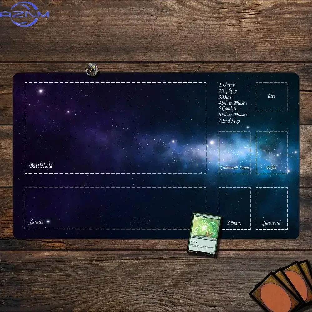 Magic Playmat card gaming mat with zones Beautiful starry sky mtg playmat rubber anti-slip Desk Mat keypad expansion mousepad