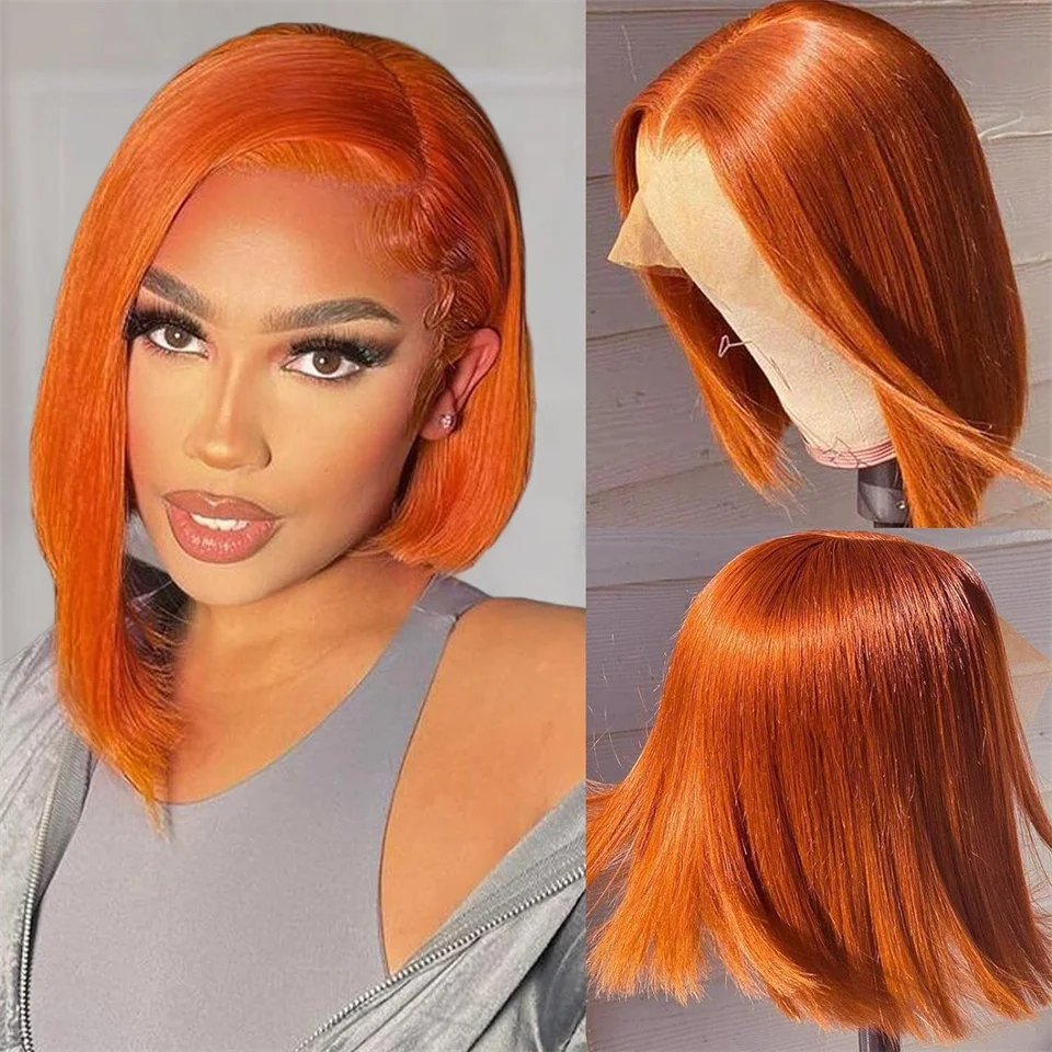 gonger-orange-straight-human-hair-bob-wigs-preplucked-density-180-colored-brazilian-straight-bob-wigs-for-women-natural-hairline