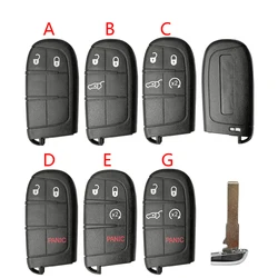 CS086002 2/3/4/5 Button for Fiat 500X 500 500L for Jeep Renegade Compass Car Smart Remote Key Shell Insert SIP22 Blank Fob Case