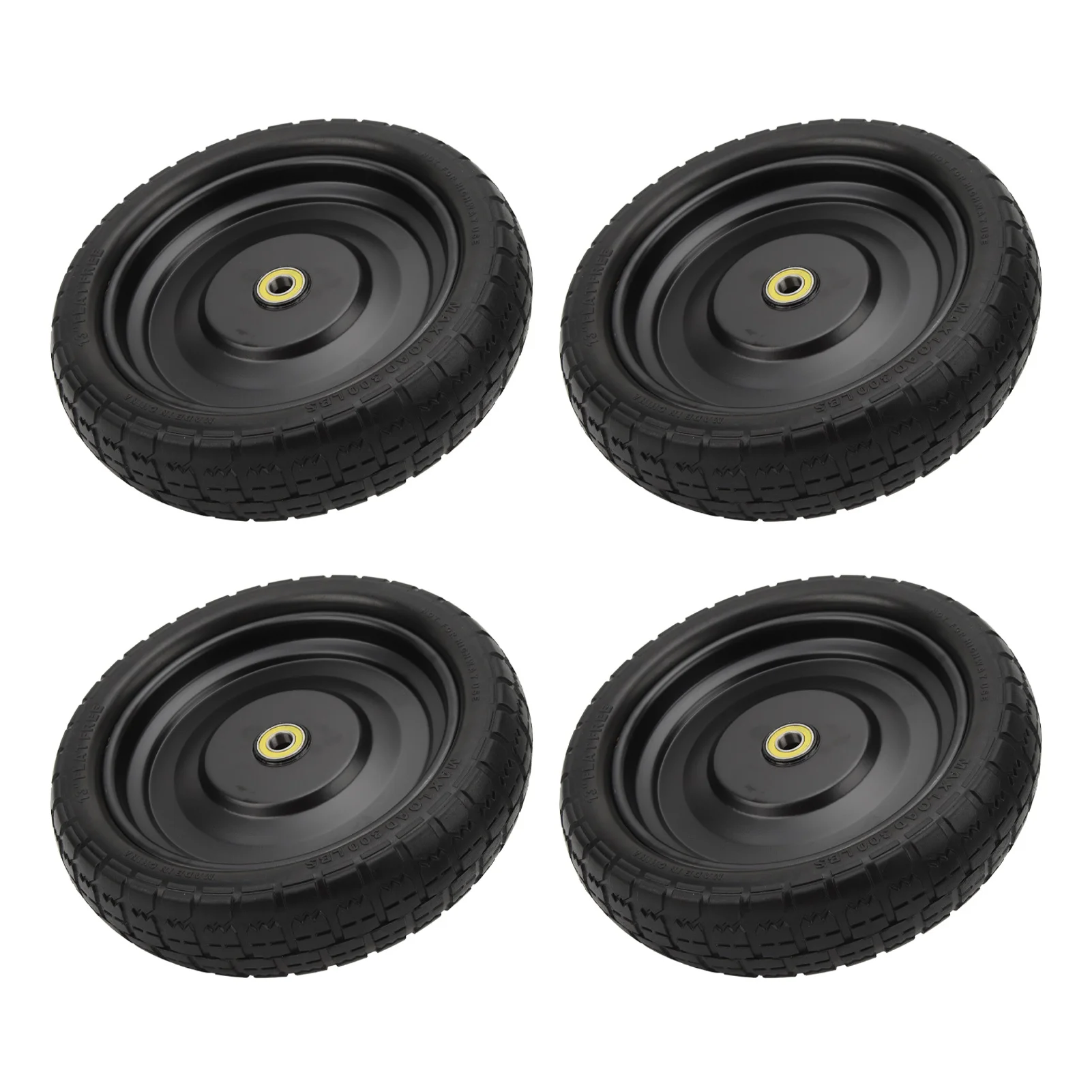 4Pcs Cart Tires 13in Cart Tires 13in  Inflation  Wear Resistant Polyurethane Replacement for Trolley Polyurethane Tires