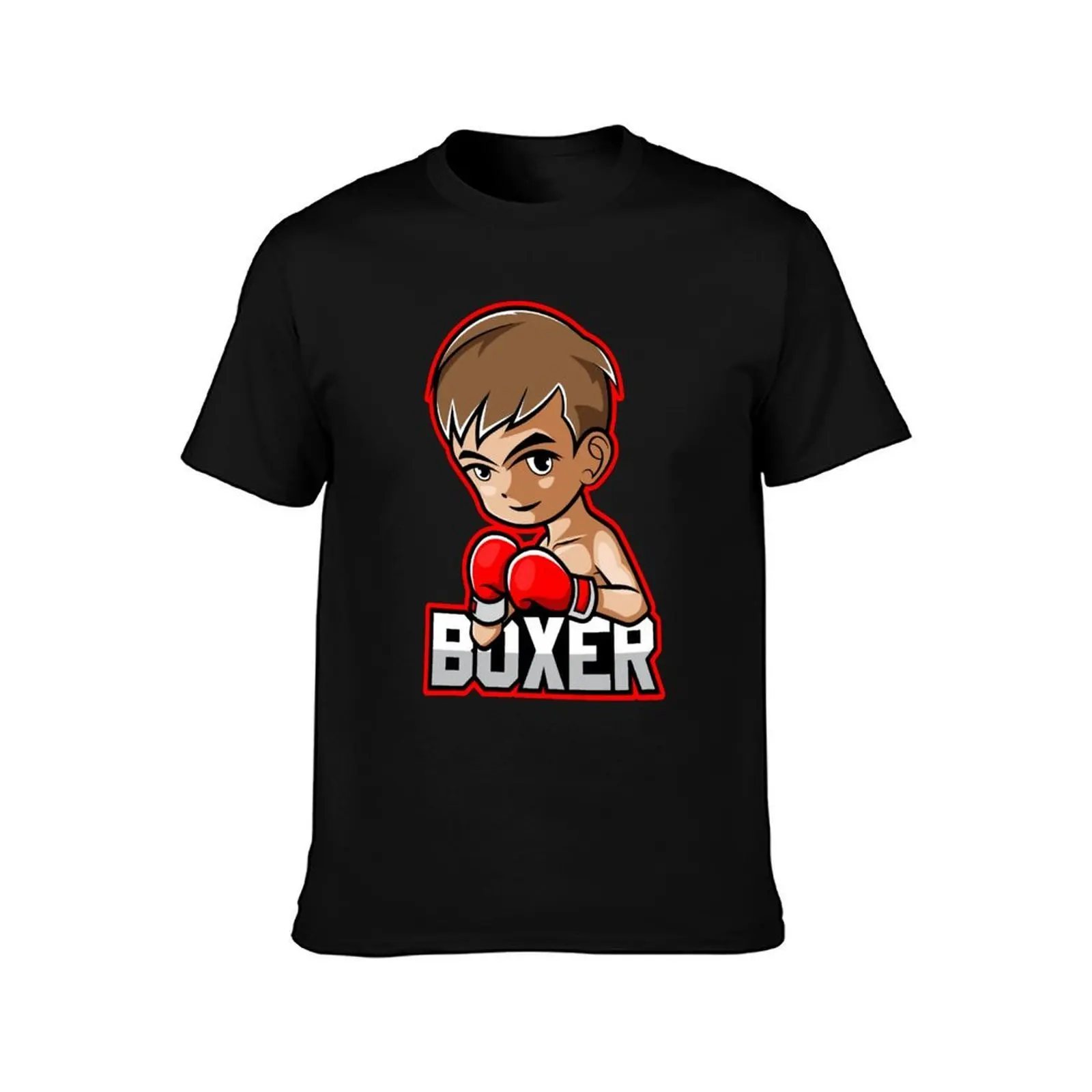 BOXING PRODIGY T-Shirt, Summer Casual Cotton Tee, Oversized Streetwear Tops, Vintage Graphic Print, Loose Fit Short Sleeve