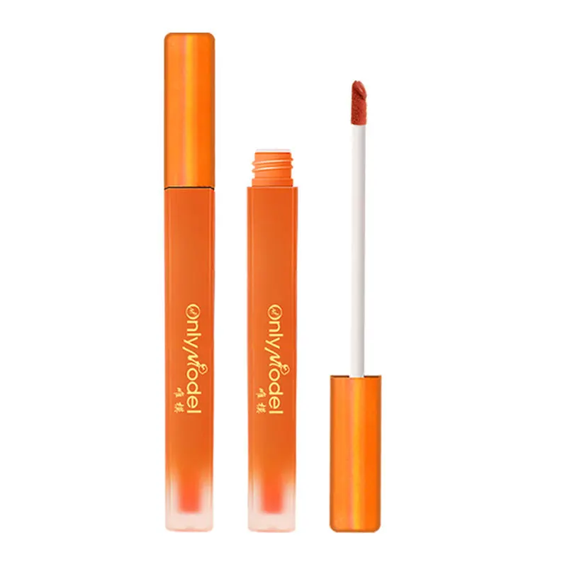 Onlymodel lápiz labial naranja mate suave sucio Color naranja zanahoria esmalte de labios hidratante tinte de labios de larga duración maquillaje coreano