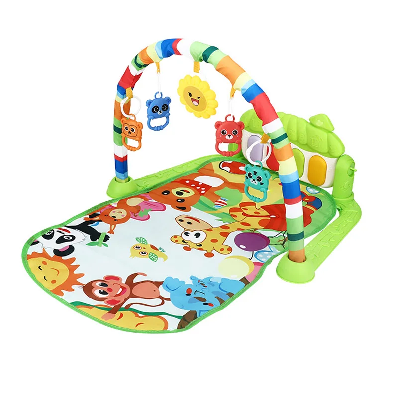 Baby Fitness Stand Toys Pedal Piano Music Sports Pad Crawling Blanket Pedal Piano Game 0-1 Years Old Newborn Gymnastics Mat Toy