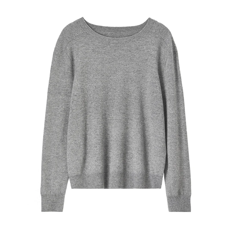 SENTUBILA 100% Wool Pullovers Women Autumn Winter 2024 Casual Loose O Neck Long Sleeve Knitwear Commute Sweater W43H56837