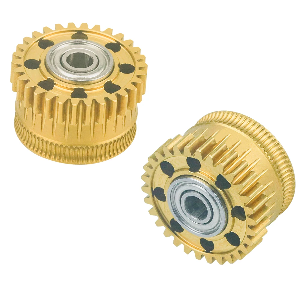 Extruder-Zahnradsatz für Creality K2 Plus Upgrade Dual Helical Vollmetall-Extruder-Antriebszahnrad Nickel-DLC-beschichtet 3D-Druckerteile – Detail 8