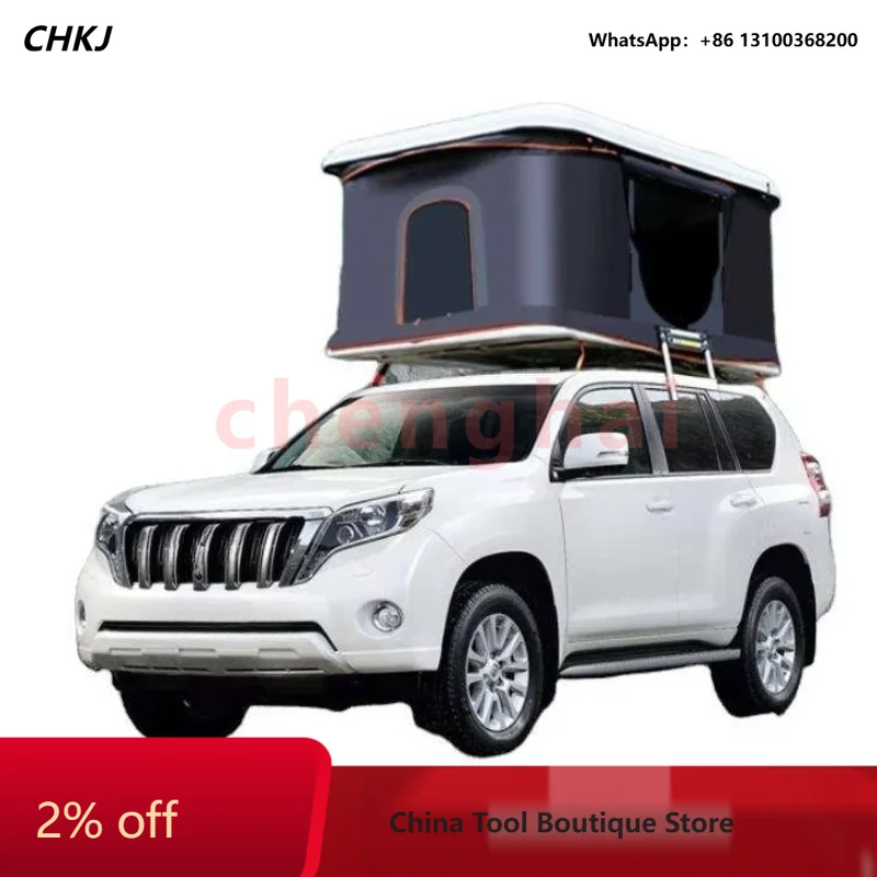 Outdoor camping folding roof tent box hard shell 4 people