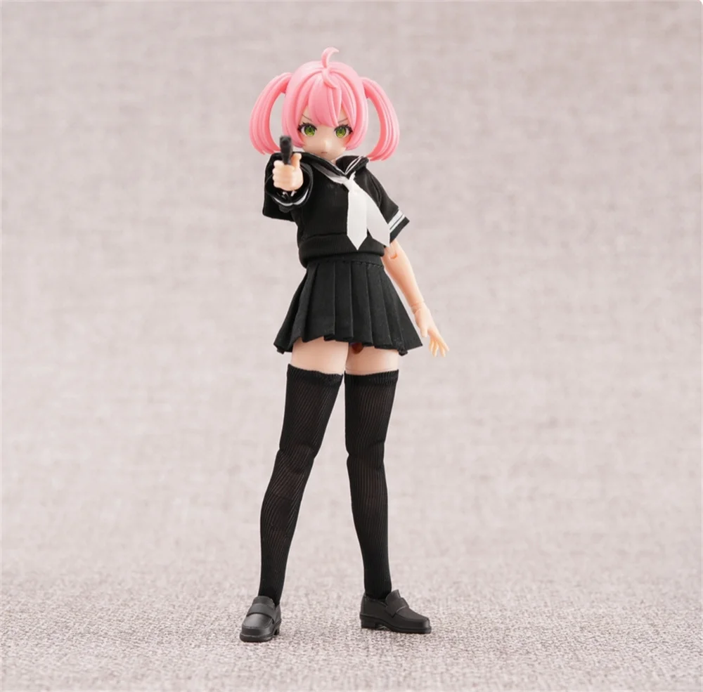 Em estoque escala 1/12 série 99s doce uniforme de estudante gola de marinheiro conjunto de saia plissada para corpo de figura de ação azone de 6 poleg