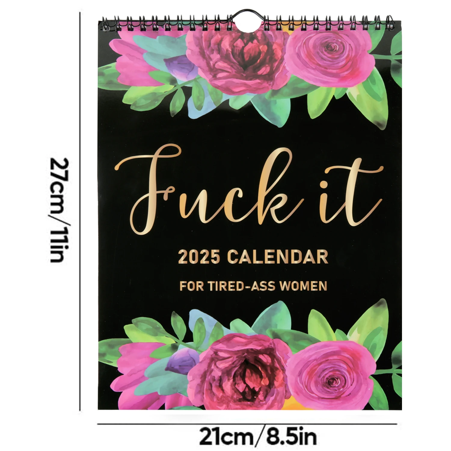 2025 Wall Hanging Calendar For Tired-Ass Women Paper Funny 12 Months Of Cuss Word Sayings Wall Calendar Unique New Year Gifts