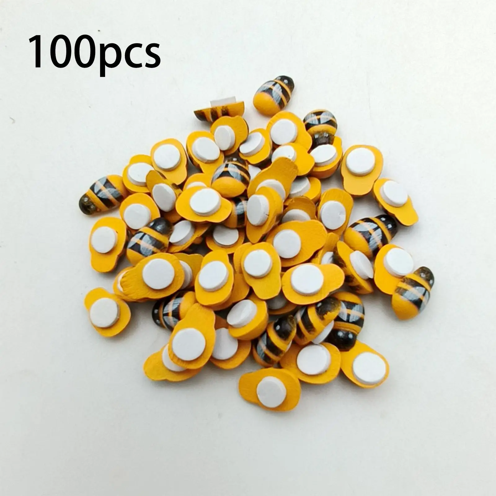 100Pcs Bees Stickers for Crafts Phone Case Bouquet Flatback Embellishment