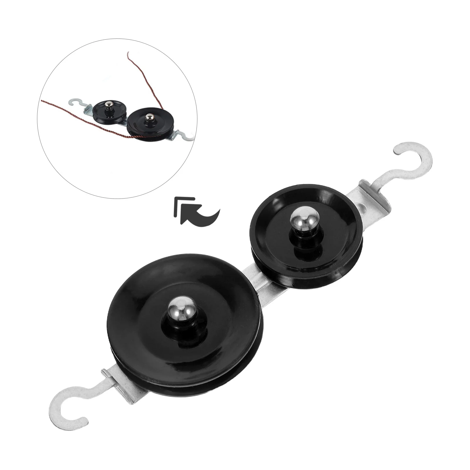 

1Set Physics Experiment Pulley Block Set Single Double Pulleys Sturdy Materials School Science Kit Classroom Learning Tool