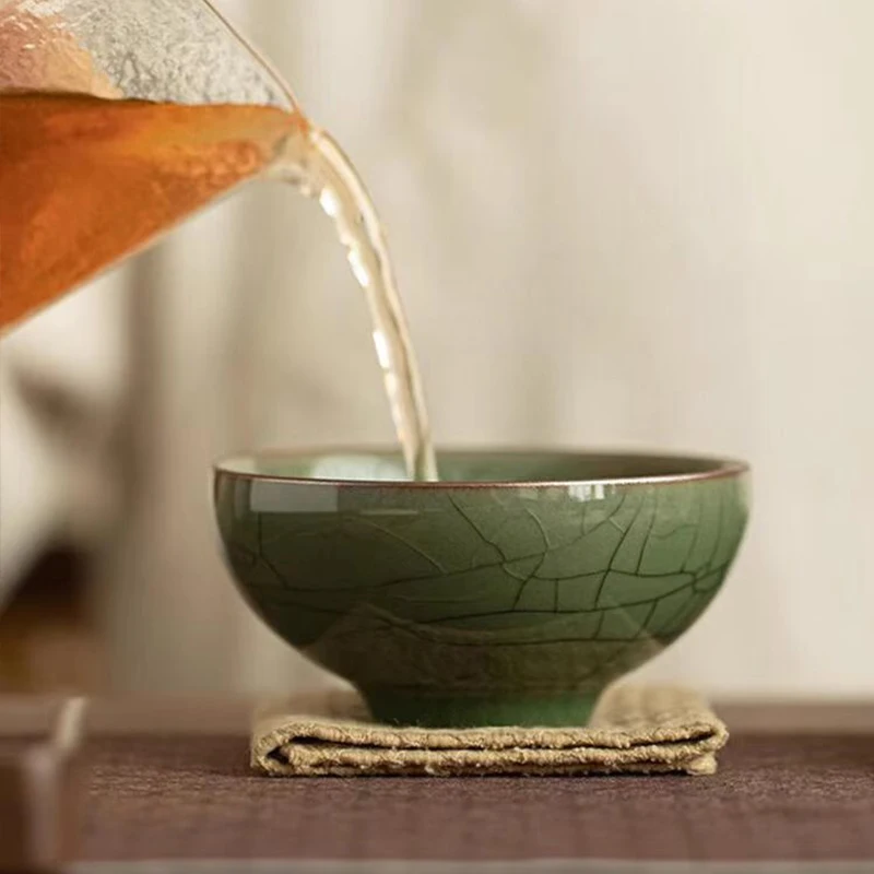 5-piece ceramic cup set Chinese style teacup porcelain handmade kung fu teacup colorful teacup gift set