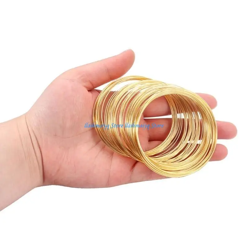 

573B Pack of 5 Steel Wire Jewelry Making Set Memory Wires for Handcrafted Bracelets Necklaces Hairbands Jewelry Components