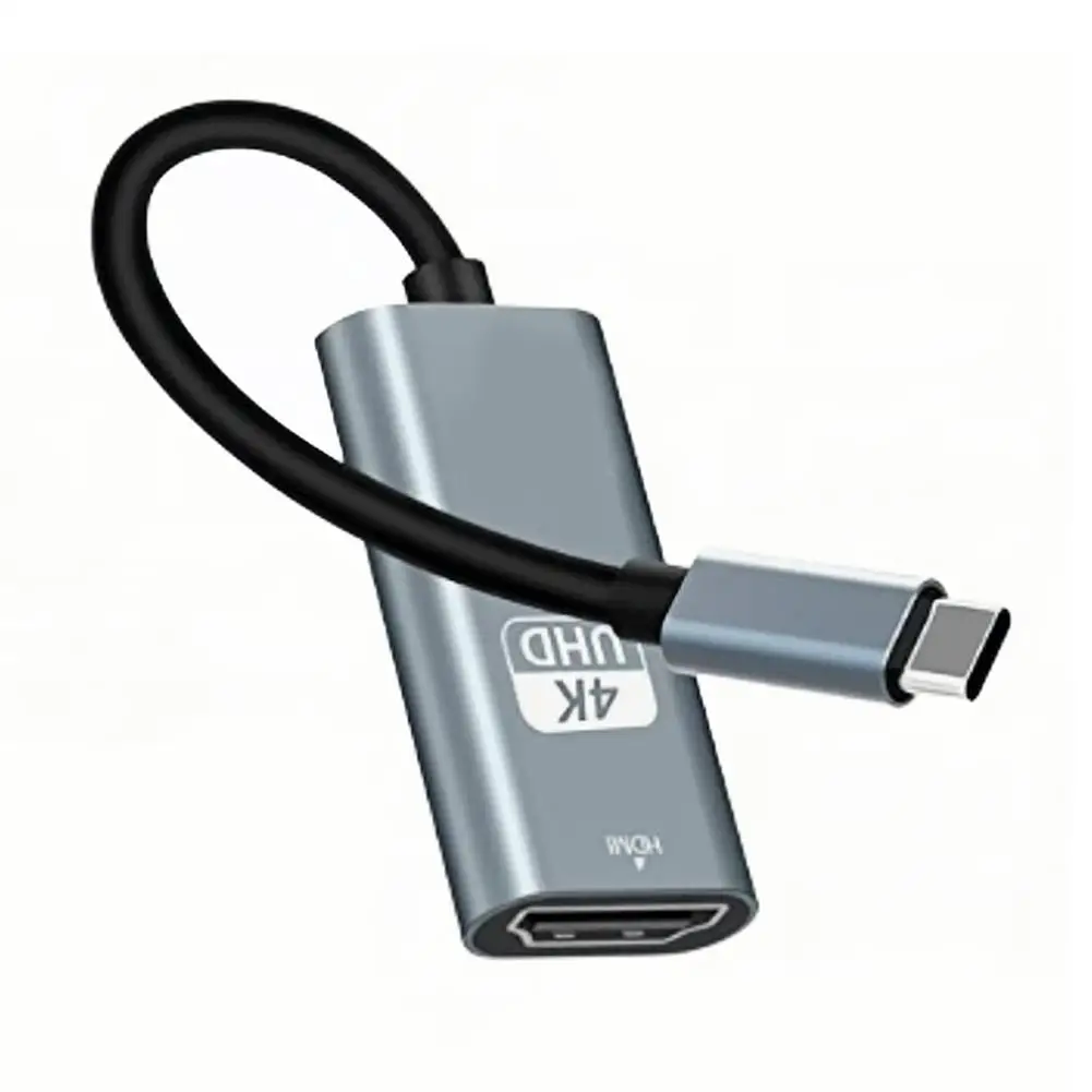 4K 30Hz USB C To HDMI Adapter Thunderbolt 3 To HDMI Converter For MHL Android Phone Tablet Black Phone To TV Cable For Macbook