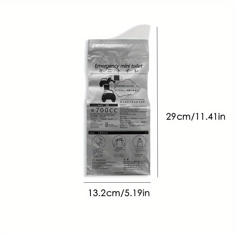 Portable Emergency Urine Bag - Travel Mini Toilet and Vomit Bag, Suitable for Outdoor/Car Use, Disposable Plastic