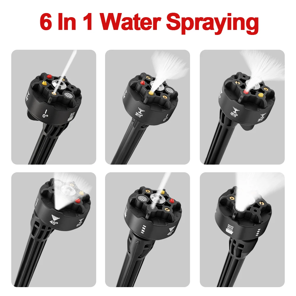 300Bar Brushless High Pressure Car Washer Powerful Cordless Water Gun 6 In 1 Garden Cleaning Washing Tool For Makita 18V Battery view 2