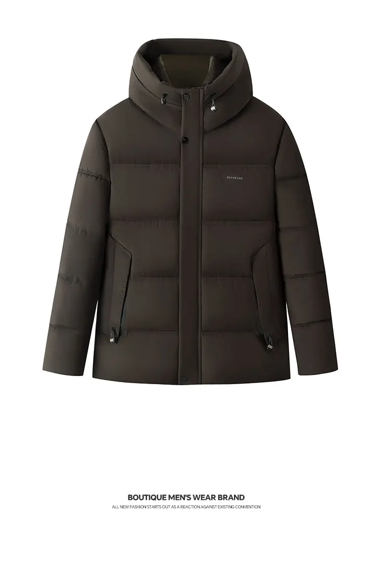 High Quality Mens New Parkas Fluffy Warm Puffer Coat Korean Style Versatile Casual Detachable Hood Parkas Cold Resistant Coat