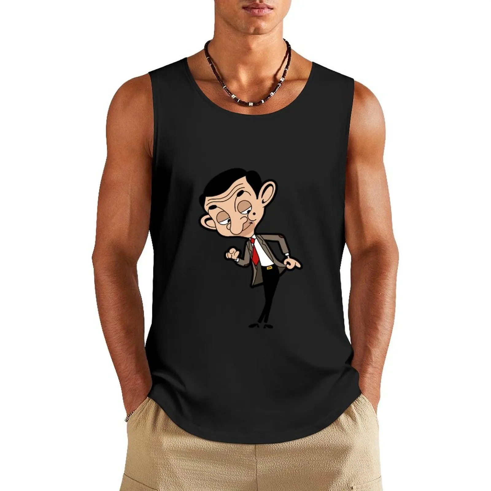 

Bean Tank Top summer Men's tops Muscle fit gym Men's gym articles