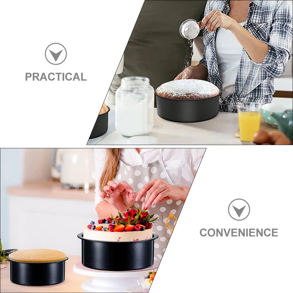 

5Pcs Round Cake Mold Pan Set Aluminum Alloy Small Cake Pans Nonstick Baking Pans for Home Bakery Non Stick Baking Pan